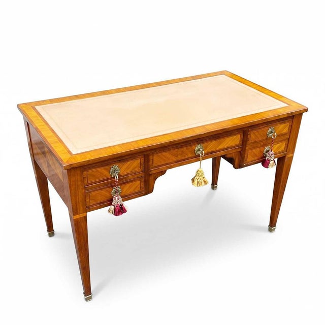 19th Century Louis XVI French Center Desk For Sale - Image 3 of 12