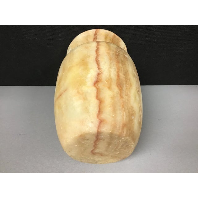 Mid 20th Century Vintage Egyptian Alabaster Carved Vase For Sale - Image 5 of 8