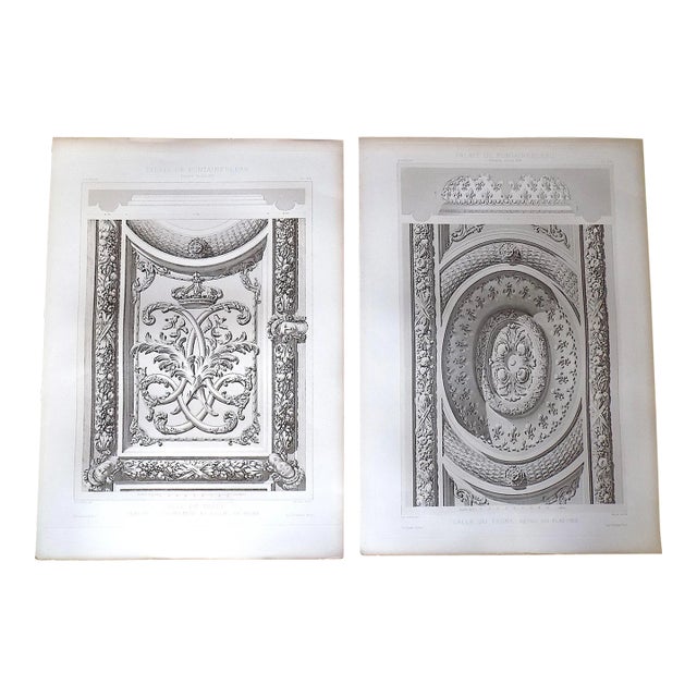 Antique 19th C. Palais De Fontainebleau Architectural Details - a Pair For Sale