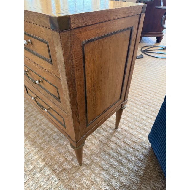 Wood Late 20th Century Pair of Italian Directoire Faux-6 Drawer Walnut Bachelor Chests, 2 Pieces For Sale - Image 7 of 7