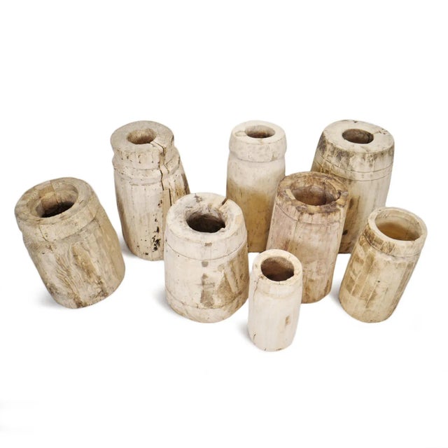 Old Sun Bleached Wood Butter Pot For Sale In Los Angeles - Image 6 of 7