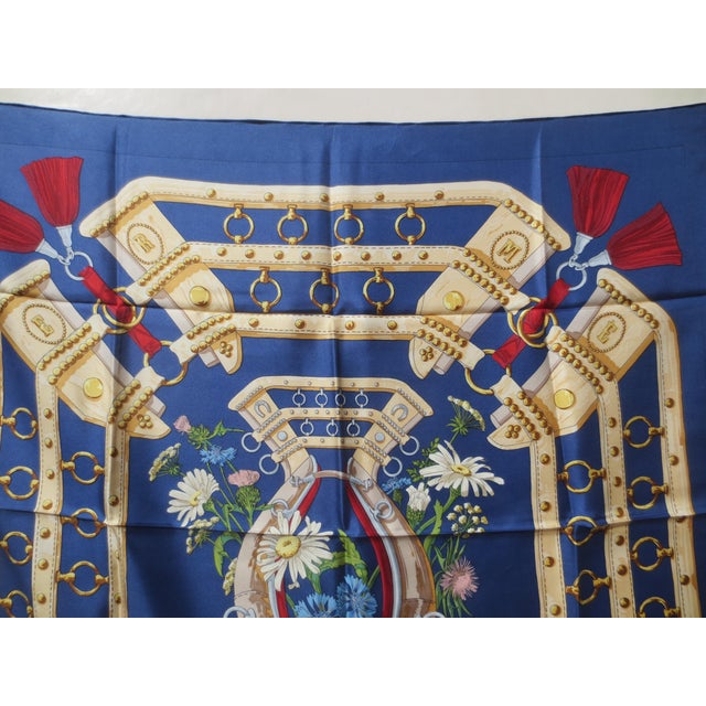 Textile Hermes Silk Scarf "Aux Champs" 1970 For Sale - Image 7 of 10
