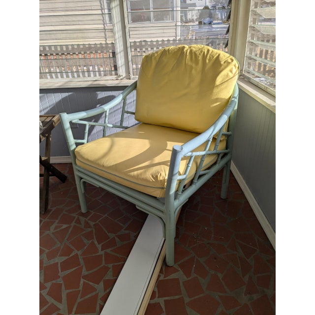 Vintage Mid-Century Faux Bamboo Meadowcraft Patio Furniture Set, 3 Pieces For Sale - Image 10 of 18