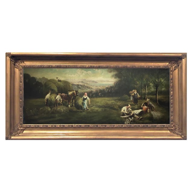 Country Landscape, French School, Oil on Canvas, Framed For Sale