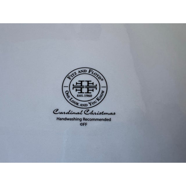 Vintage Fitz and Floyd Red Poinsettia Platter For Sale - Image 9 of 11