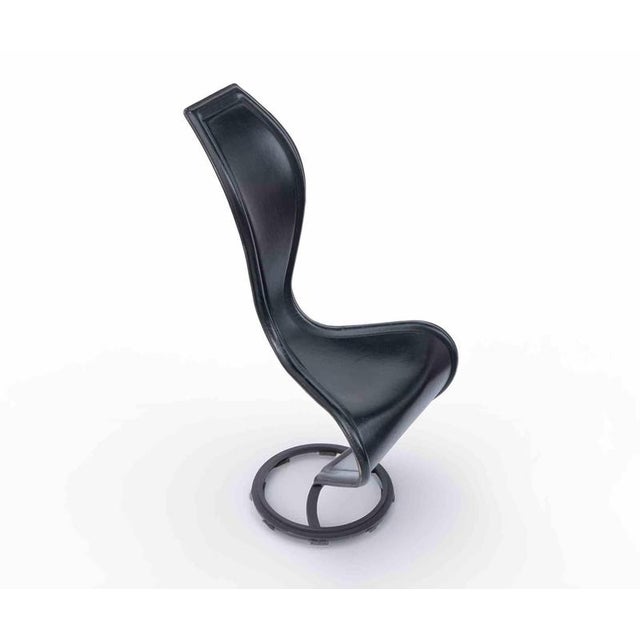 1990s Black Leather S Chairs for Cappellini by Tom Dixon, 1990s, Set of 4 For Sale - Image 5 of 7