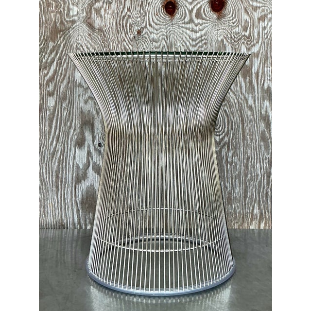 Chrome Vintage Chrome Side Table After Platner For Sale - Image 8 of 9