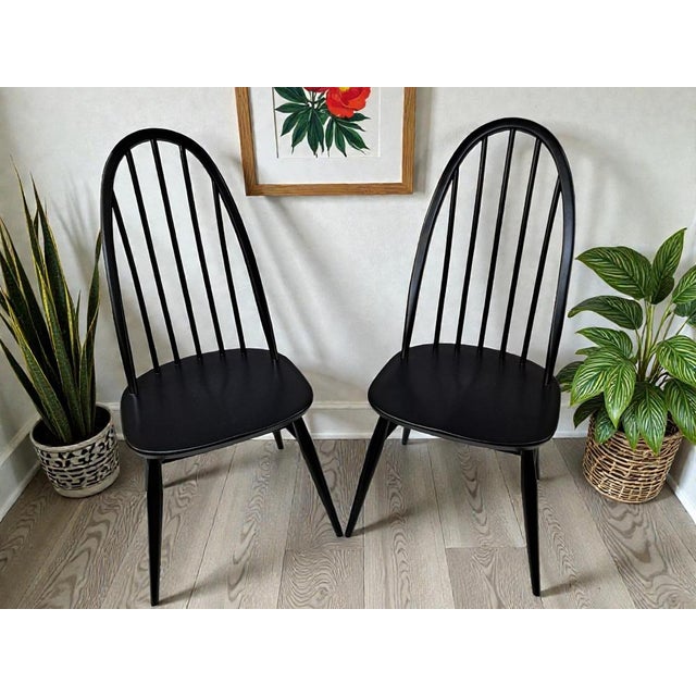 Mid-Century Modern Mid-Century Quaker Dining Chairs by Lucian Ercolani for Ercol, 1960, Set of 2 For Sale - Image 3 of 17