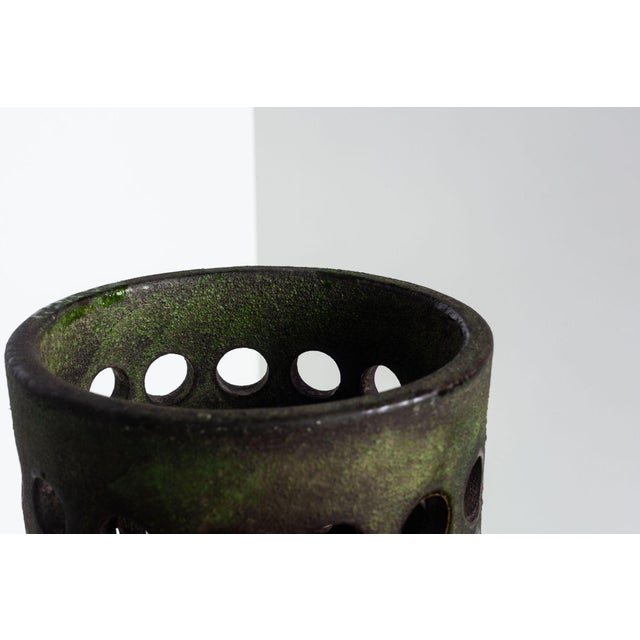 Large Bitossi ‘Etruscan’ Decor Floor Vase / Umbrella Stand by Aldo Londi 1950 For Sale In Chicago - Image 6 of 8