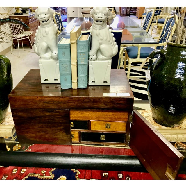 Antique Rosewood, Ebony, and Boxwood Lap Desk For Sale - Image 12 of 13