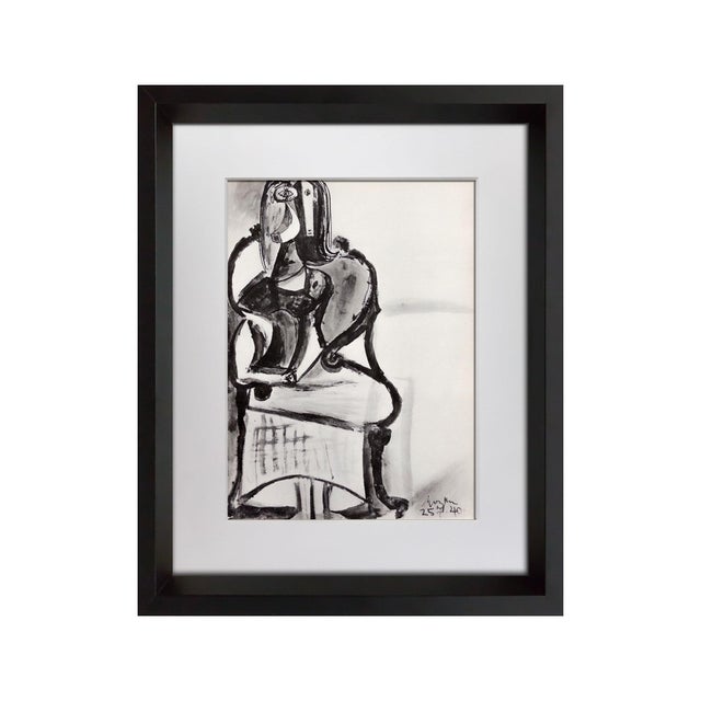 Abstract Pablo Picasso Original Lithograph Royan 25.7.40 Limited Edition Framed Coa For Sale - Image 3 of 3