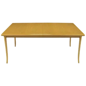 t.h. Robsjohn-Gibbings Bleached and Glazed Mahogany Saber Leg Dining Table