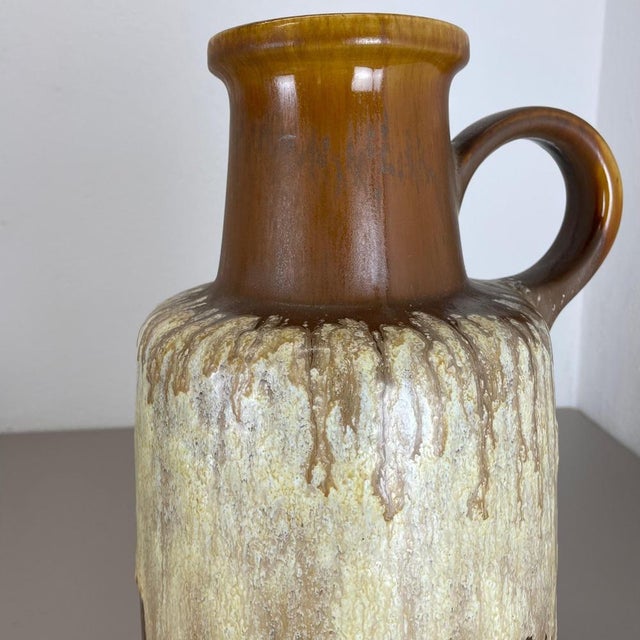 Blue Large Fat Lava Pottery Multi Color Floor Vase from Scheurich, 1970s For Sale - Image 8 of 18
