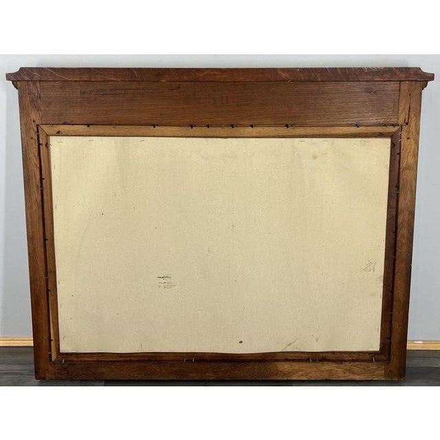 Vintage French Style Carved Oak Wall Mirror For Sale - Image 9 of 10