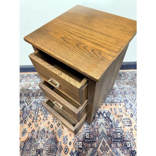 Vintage French Country Oak Nightstand For Sale - Image 4 of 6