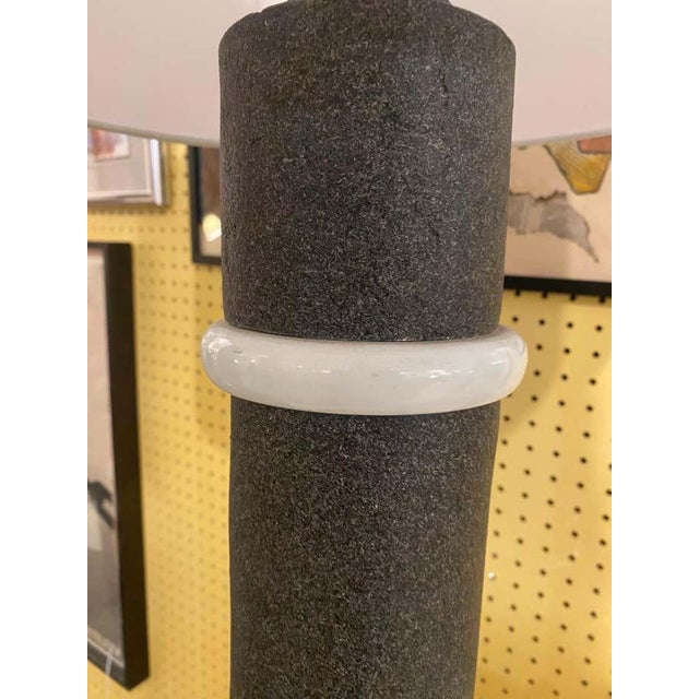 Memphis Grey and White Table Resin Lamp For Sale In Los Angeles - Image 6 of 6