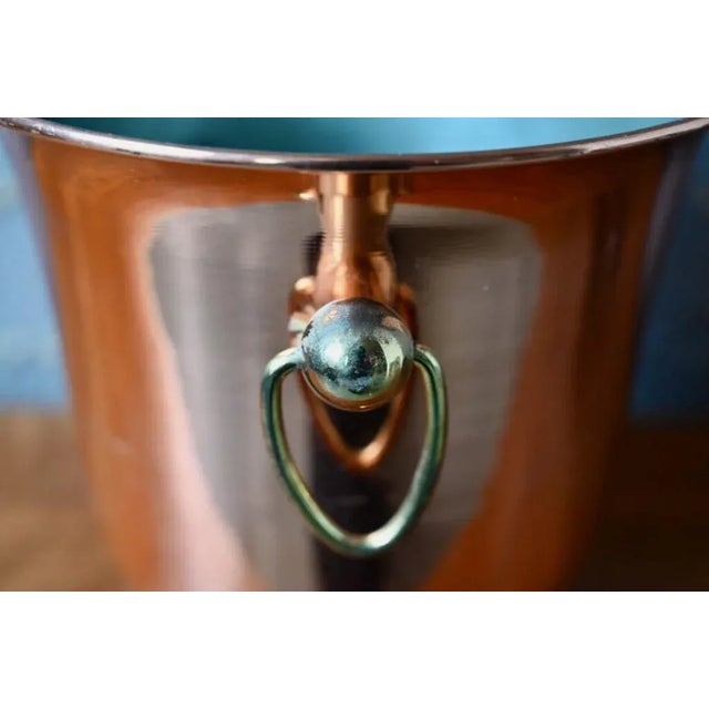 Hollywood Regency Copper & Metal Champagne Bucket For Sale - Image 3 of 10