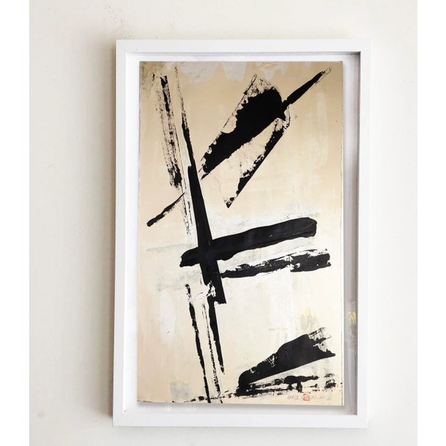 2020s "Aria. IX" Framed Contemporary Minimalist Abstract Painting For Sale - Image 5 of 5