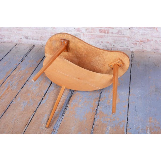 Mid-Century Side Table in Beech and Plywood, Czech, 1950s For Sale - Image 8 of 10