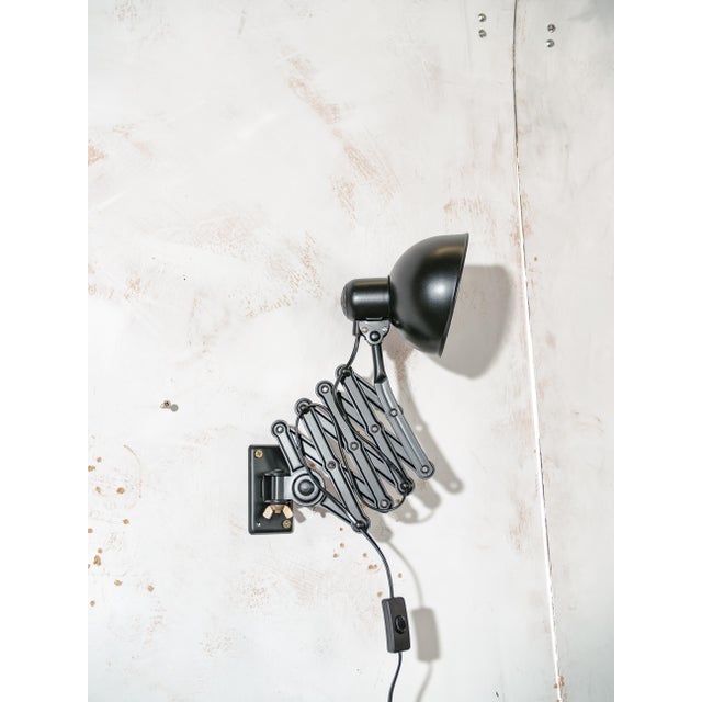 Bauhaus 6718 Scissor Lamp in Satin Black by Christian Dell from Kaiser Idell, 1930s, Set of 3 For Sale - Image 10 of 18