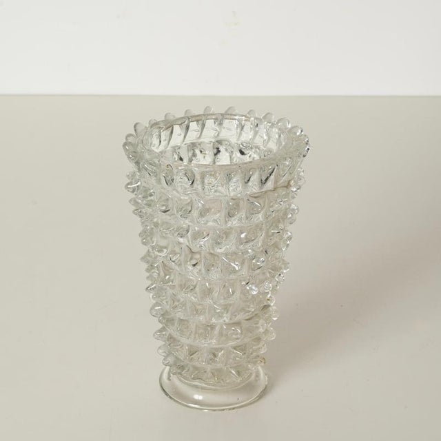 Large Italian Rostrato Murano Glass Vase by Ercole Barovier, Italy, 1940s For Sale - Image 4 of 16