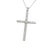 Natural Diamond Cross Pendant 17" Chain 14k White Gold 0.41 TCW Certified For Sale - Image 4 of 11