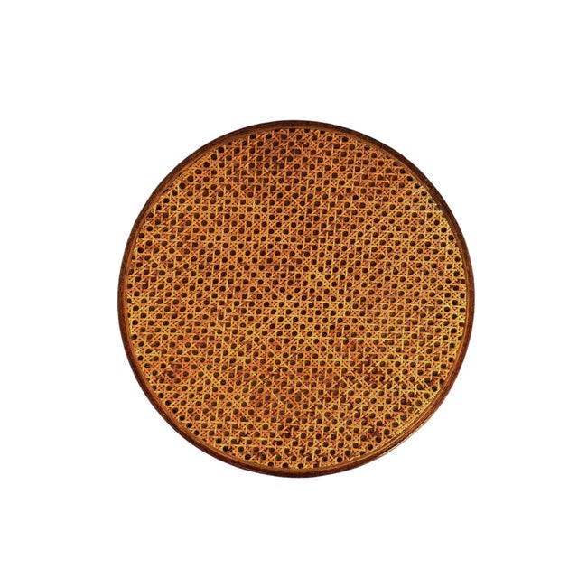 Mid-Century Modern Mid 20th Century CCFM Mid-Century Modern Bentwood & Cane Martini Table For Sale - Image 3 of 16