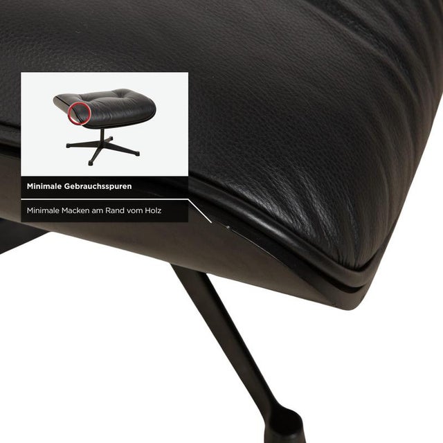Animal Skin Set of Lounge Chair with Ottoman in Leather by Charles & Ray Eames for Vitra For Sale - Image 7 of 16