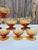 Set of 10 Anchor Hocking amber crinkle glass small stemmed dishes. Perfect for sherbet, ice cream, or other individual...