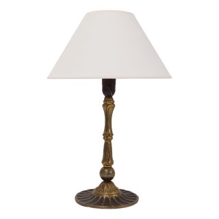 Art Deco Danish Brass Table Lamp, 1930s For Sale