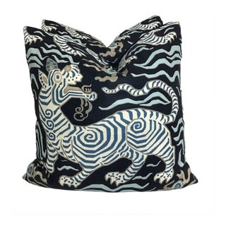 Contemporary Clarence House Tibet Dragon Pillows Knife Edge-A Pair For Sale