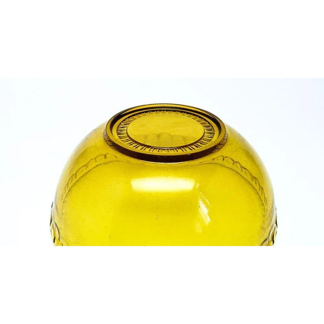 Art Deco Bowl attributed to Zawiercie Glassworks, Poland, 1950s For Sale - Image 4 of 6