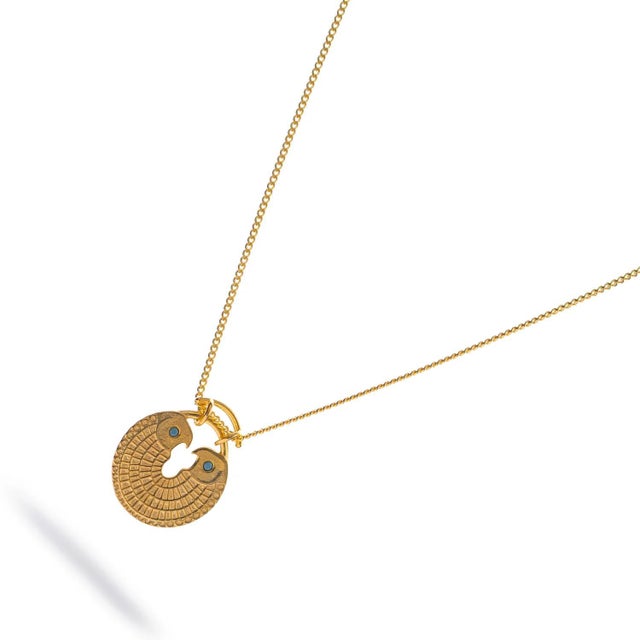 Guardian Eagle Medallion Gold Necklace For Sale In Miami - Image 6 of 9