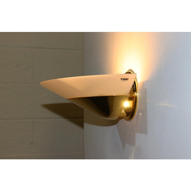 1990s Modern "Mezzo Alo" Wall Lamp Murano White Glass For Sale - Image 10 of 13