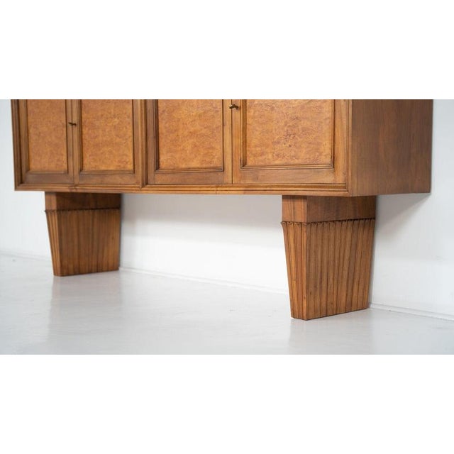 Mid-Century Art Deco Style Wooden Sideboard, Italy For Sale - Image 6 of 13