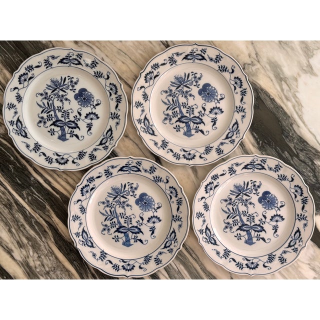 Ceramic Set of 4 Mid-Century Blue Danube Dinner Plates For Sale - Image 7 of 8