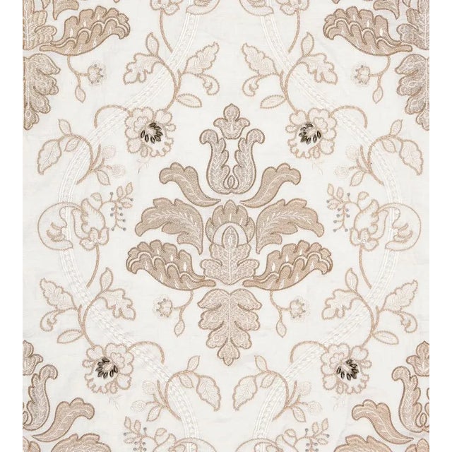 Traditional The House of Scalamandré Isabella Embroidery Fabric, Champagne For Sale - Image 3 of 3