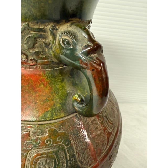 Antique Japanese Bronze Ikebana Vessel For Sale - Image 10 of 14