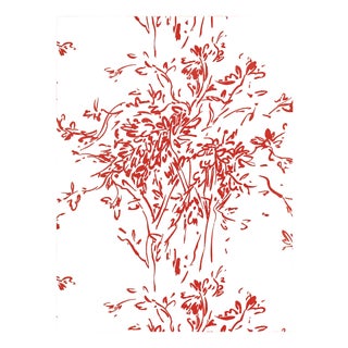 The House of Scalamandré Kurt Wallpaper, Cherry For Sale