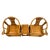 Wood Vintage Chinese Camphor Wood Horseshoe Back Armchairs Set For Sale - Image 7 of 13