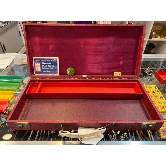 Mid 20th Century Mahjong Bakelite Set With Original Case For Sale - Image 10 of 13