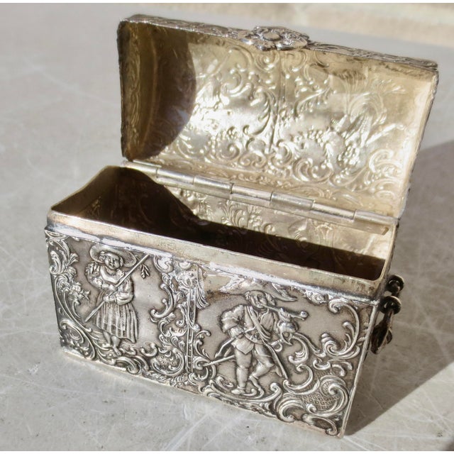 Antique German Silver Cask Jewelry Chest Circa 1880s For Sale In New York - Image 6 of 9