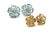 Christina Addison Turquoise Flower Stud Earrings With Diamond Center For Sale - Image 12 of 12
