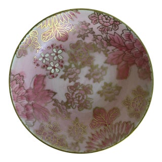 Mid 20th Century Dorothy C. Thorpe Pink and Gold Cachepot Jewelry Bowl For Sale
