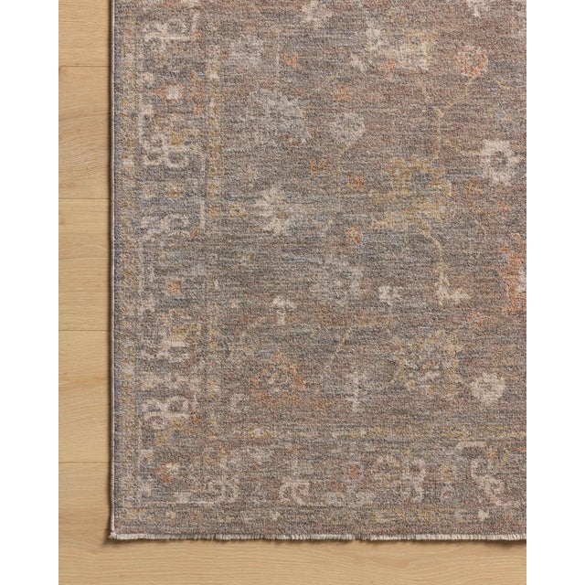 Loloi Rugs Chris Loves Julia x Loloi Louisa Stone / Multi 18" x 18" Sample Rug For Sale - Image 4 of 5