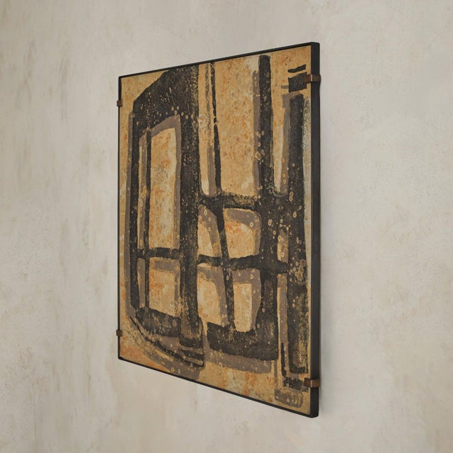 Mid-Century Modern French Ceramic Abstract Wall Sculpture, 1950s For Sale - Image 3 of 8