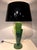Large Postmodern Green Ceramic Table Lamp attributed to Francois Chatain, 1980s For Sale - Image 15 of 18