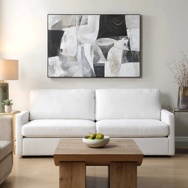 Abstract "Folding Time" Framed Abstract Canvas Art For Sale - Image 3 of 6