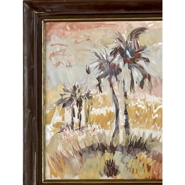 Early 21st Century Mixed Media Tropical Painting on Glass by Gerhard For Sale - Image 5 of 12