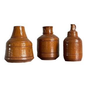 Vintage Boho Trio of Studio Pottery Vases